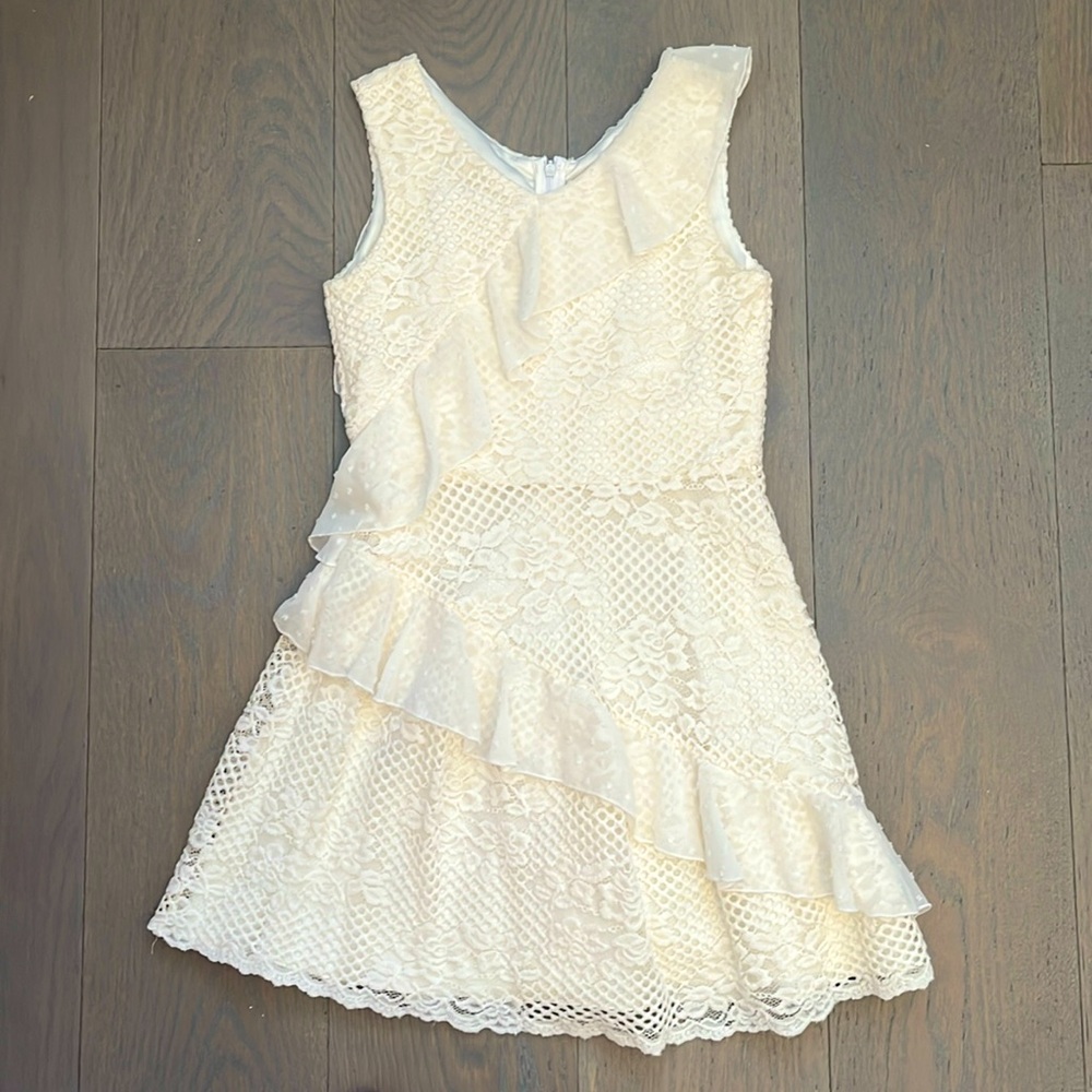 BCBGirls Size 12 Formal Off-White Dress